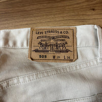 Levi's リーバイス 505 コーデュロイパンツ ホワイト L 90s