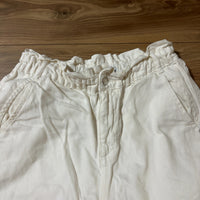ZARA ホワイトデニムパンツ レディース XL ウエストゴム テーパード