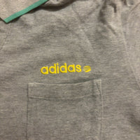 adidas ポロシャツ グレー L ワンポイントロゴ