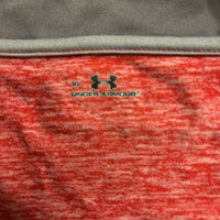 UNDER ARMOUR ハーフジップ半袖Tシャツ 赤 XL 杢柄 スポーツ