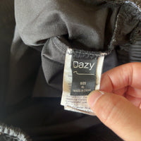 Dazy ワイドトラックパンツ ブラック XL シャカパン サイドライン