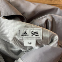 adidas ポリエステルパンツ グレー S 赤ジップ