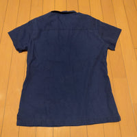 Dickies ディッキーズ 半袖 ワークシャツ ネイビー レディース S ロゴワッペン