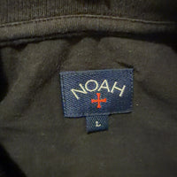 NOAH Tシャツ 黒 L 胸ポケット ネックステッチ
