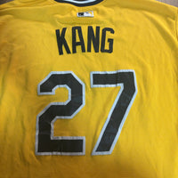 Majestic ベースボールシャツ 黄 2XL パイレーツ KANG