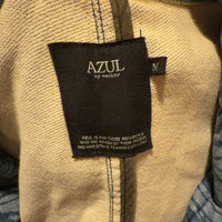 AZUL by moussy ボタニカル柄 テーラードジャケット ブルー M