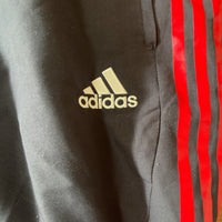 adidas アディダス ACミラン トラックパンツ 黒 赤 M
