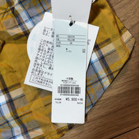 BOU JELOUD 前後2WAYブラウス 黄色 M チェック柄