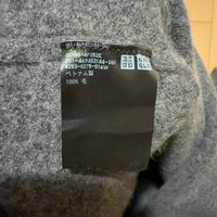 UNIQLO ラムVネックカーディガン グレー XL ウール100%