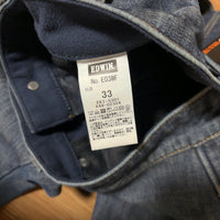EDWIN デニムパンツ WILD FIRE ブルー L 裏起毛 防風