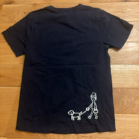 Laundry Tシャツ ネイビー S GOOD FRIENDS 犬プリント