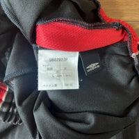 UMBRO トラックパンツ ジャージ 黒 L シャドーストライプ 裾ジップ