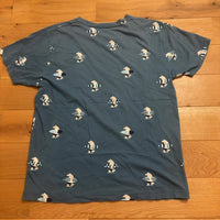 グラニフ Tシャツ ブルー M シロクマ サーフィン スケボー 総柄