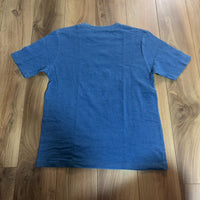 graniph Tシャツ ブルー S ビューティフルシャドー 刺繍 ポケット