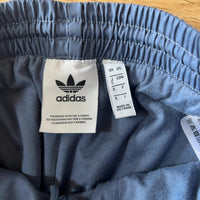 adidas アディダス トラックパンツ ブルー S アシンメトリー 三本ライン