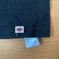 Dickies 半袖Tシャツ ブラック S Vガゼット 無地 クルーネック