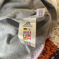 adidas メッシュTシャツ 白 M ナンバリング レイヤード風 Y2K