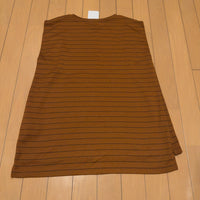 alicia PAGEBOY ボーダーノースリーブカットソー 茶 F 新品