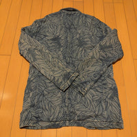 AZUL by moussy ボタニカル柄 テーラードジャケット ブルー M