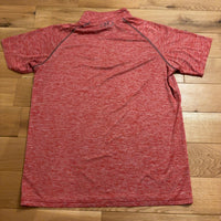 UNDER ARMOUR ハーフジップ半袖Tシャツ 赤 XL 杢柄 スポーツ