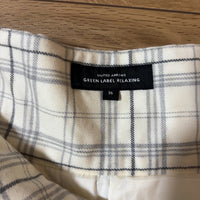 green label relaxing ウールチェックワイドパンツ 白 S