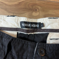 RESCUE SQUAD カーゴパンツ 黒 L プリント ミリタリー ワーク