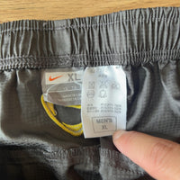 NIKE ナイロン トラックパンツ グレー メンズXL Y2K サイドライン