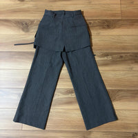 ZARA メゾンスペシャル レイヤードワイドパンツ グレー XS コラボ