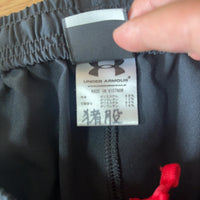 UNDER ARMOUR トラックパンツ ブラック S 赤ライン