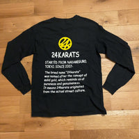 24KARATS スポンジボブ 長袖Tシャツ 黒 M バックプリント